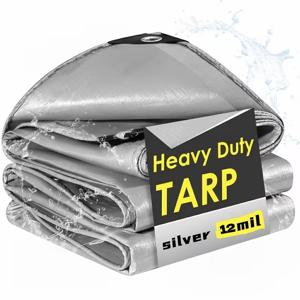 TEMU 다용도 보호 커버, 방수 타포린, 차양 커버, 100% 양면 방수, 내광성 및 내한성 원단, 고하중 방수 Tarps, 가정, 보트, 자동차, 캠핑용, 보호 커버, 로프 포함