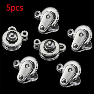 TEMU 목걸이 및 팔찌용 스테인리스 스틸 스냅온 회전 걸쇠 5세트, 컬러 보존 반짝이는 스냅 패스너 (주얼리 추가용)