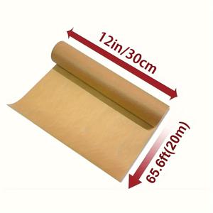 TEMU 1롤 헤비 듀티 논스틱 베이킹 페이퍼, 그릴링, 에어 프라이어 및 스티밍용 - 치킨, 생선, 야채 등에 적합한 실리콘 오일 저항 베이킹 시트 - 명절 및 일상 주방 사용에 완벽