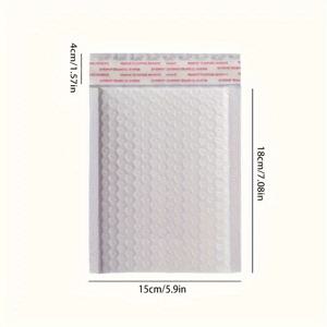 TEMU 100개 내구성 강한 화이트 버블 메일러 - 자체 접착식, 방수 패딩 보석 및 화장품 배송용 - 전자상거래, 소규모 비즈니스에 이상적, 스트레스 없는 포장, 추수감사절 완벽