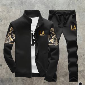 TEMU 새로운 남성용 캐주얼 스웨트셔츠 및 스포츠 재킷 세트 (봄/가을용)