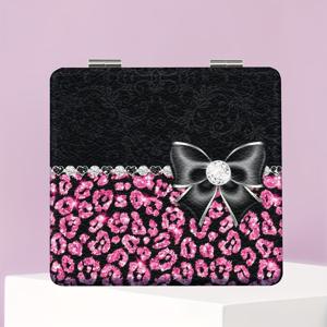 TEMU Y12 핑크 프린트 메이크업 거울, 편리한 접이식 미니 휴대용 거울, 데일리, 휴일, 생일, 크리스마스, 새해, 추수감사절, 발렌타인데이, 부활절에 적합하며 자매, 친구 또는 결혼 예정인 여성을 위한 선물로도 좋습니다.