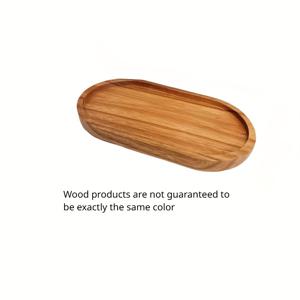 TEMU 러스틱 스타일 아카시아나무 수저대 - 오벌형 목재 플래터 (델리, 치즈, 빵, 과일, 야채 딥용) - 디너 접시/얕은 하우스워밍 선물 / 크리스마스 & 할로윈