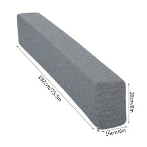 TEMU 조절 가능한 침대 웨지 베개 - 고밀도 그레이 헤드보드 쿠션, 싱글/더블/킹/퀸 침대용 침대 갭 필러, 세탁기 사용 가능, 매트리스 & 헤드보드용 부드러운 패딩 (도구 필요 없음, 침대 등받이 쿠션, 등받이 베개, 침대에서 앉아 사용하는 베개)