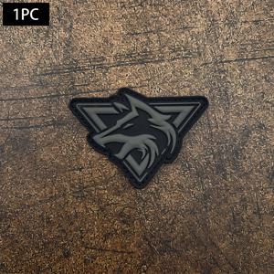 TEMU 1개 늑대 삼각형 PVC 재질 패치, 전술 모라일드 배지 - 멀티컬러, 팔찌, 백팩 및 의류에 적합