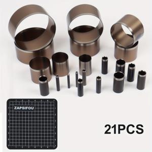 TEMU 가죽 원형 커터 도구 세트, 9-21피스 원형 펀치 도구 1-15 20 25 30 35 40 55mm, 고탄소강 라운드 가죽 커팅 다이 - DIY 가죽 공예용 홀 펀치 키트