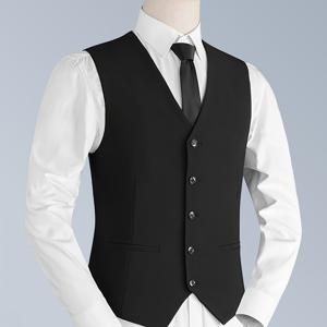 TEMU V넥 정장 조끼, 남성용 캐주얼 빈티지 스타일 단색 싱글 브레스트 웨이스트코트, 봄/가을 이브닝룩과 매칭에 적합 (조끼 1개만 포함)