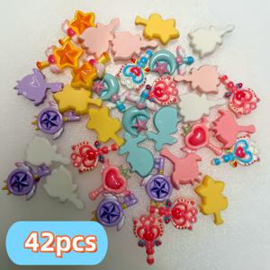 TEMU 15/42개 귀여운 매직완드 DIY 레진 액세서리, 키체인, 펜던트, 크림 글루 공예, 헤어클립, 폰케이스 신발 버클 장식용, 재미있는 디자인 만들기