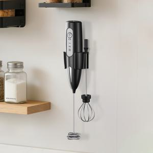 TEMU 3단 USB 충전식 전기 우유 거품기 | 2가지 옵션 헤드 (폼 메이커 & 계란 거품기) | 강력한 휴대용 음료 믹서, 커피를 위한 초고속 거품, 캡 포함