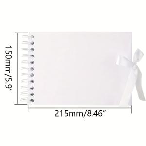 TEMU 1권 60페이지, 30장, 스크랩북 앨범, 블랙 기념일 책, 여행 일기장, 의미 있는 노트북, 크래프트 페이퍼 스크랩북 웨딩 게스트북 및 기념일용, 가족 DIY 스크랩북 - 크래프트 페이퍼 DIY, 크리스마스 선물, 화이트, 소형 60페이지/30장, 대형 40페이지/20장