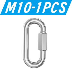 TEMU 고강도 퀵 링크 및 잠금 카라비너, 타이어, 헬스장 및 트레일러 연결용 체인 연결에 적합, D자형 304 스테인리스 스틸 재질