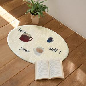 TEMU 1개 인조 캐시미어 1000G/M² 두께 1Cm, 50X80Cm/19.7X31.5Inch, 1개 녹색 식물 및 조개 프린트 카펫 타원형 모양 카펫 현관 도어매트 방 장식 카펫 불규칙 카펫 도파민 플로어 매트 일본 및 한국 인스 스타일 부드럽고 편안함