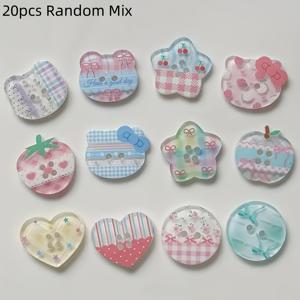 TEMU 새로운 원형 하트 체크 아크릴 버튼 20개입. 추가, 의류, 신발, 양말, 헤어 액세서리, 휴대폰 케이스 및 패치에 적합. 완벽한 선물입니다.