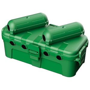 TEMU 중간 크기의 실외 전기 박스, 소형 실외 연장 소켓 보호기 2개 포함, 전원 콘센트, 플러그, 소켓, 타이머, 멀티탭 및 휴일 조명 장식에 적합