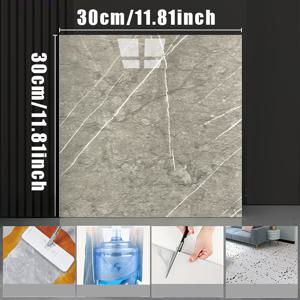 TEMU 55개입 모조 세라믹 타일 바닥 스티커, 자가 접착 방수 바닥 스티커, 30 * 30 사이즈, PVC 내마모성 소재, 쉬운 작업, 침실, 거실, 주방, 욕실 바닥 및 벽 리모델링 및 장식용