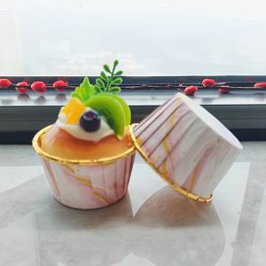 TEMU 50개입 핑크 골드 단면 골드 머핀컵, 오븐 안전 베이킹 몰드 종이컵, 웨딩 생일 파티 케이크컵에 완벽