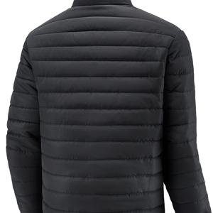 TEMU 남성용 겨울 스타일리시 패딩 코트, 슬림핏 스탠드 칼라 방한 재킷, 남성용 플러스 사이즈 패딩 재킷