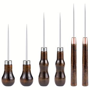 TEMU 6개 고품질 호박 모양 단단한 스틸 콘 세트 - 다용도 재봉, 가죽 공예 및 신발 수리 도구 키트, 재봉, 펀칭 및 구멍 만들기 프로세스 수리용 스크래치 콘 도구 소모품