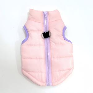 TEMU Peteam 반려동물 옷, 강아지와 고양이용 겨울 방한 겨울/가을 방한 조끼, 단색 스웨트셔츠, 목줄 버클이 있는 편안하고 따뜻한 코트, 비숑, 치와와에 적합, 퍼플, 그레이