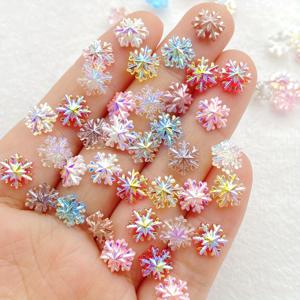 TEMU 100/200개 반짝이는 혼합 색상 크리스마스 눈꽃 플랫백 네일 라인스톤 - 네일 아트, DIY 웨딩 스크랩북, 주얼리 공예 및 휴일 장식에 완벽