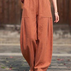 TEMU 여성용 우아한 단색 와이드 레그 팬츠, 캐주얼 루즈 트라우저, 직장 및 외출에 적합