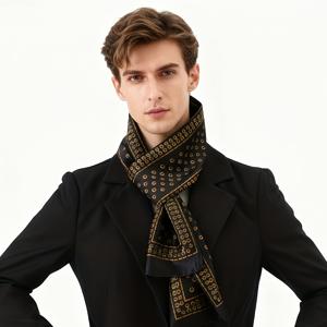 TEMU 1/3개 남성용 넥스카프, 4가지 스타일 선택 가능, 100% 폴리에스터, 새틴 Y 소재, 이중 레이어 원단, 가볍고 휴대하기 쉬움, 직사각형, 다기능, 사계절 사용 가능