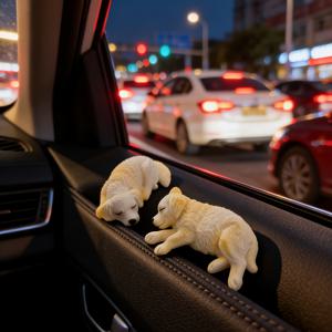 TEMU 2개 레진 수면 골든 리트리버 장식품, 힐링 차량 대시보드 및 시트 장식, 2가지 수면 자세, 귀여운 시뮬레이션 창의적인 강아지 차량 데스크탑 추가품, 콤팩트하고 공간 절약적이며, 교통 지연 또는 업무 중에 보았을 때 즉각적인 스트레스 해소