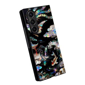 TEMU 폰 케이스: 삼성 갤럭시 Z 폴드3 Z 폴드4 Z 폴드5 Z 폴드 7 6 5 4 3 Z 폴드6 Z 폴드7 호환 아트적 미학 패턴 폰 커버