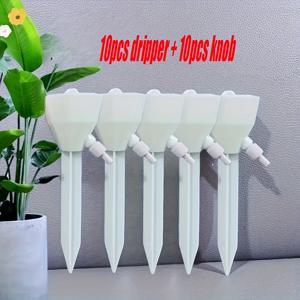 TEMU 20개 자동 식물 점적 관개 키트, 수량 조절 가능, 실내 및 정원 식물에 적합, 표준 유럽 및 미국 나사산 병과 호환, 배터리 불필요 효율적인 화분 물주기 시스템, 가정용 식물 관개에 이상적