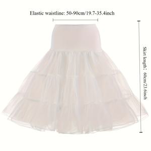 TEMU 웨딩드레스 언더스커트 (후프 없음), 화이트 블랙 그레이 언더스커트 여성 투투 스커트