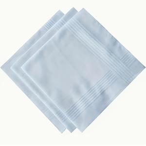 TEMU 12개 흰색 손수건 세트, 클래식 포켓 스퀘어, 티 파티에 적합, 대형 사이즈