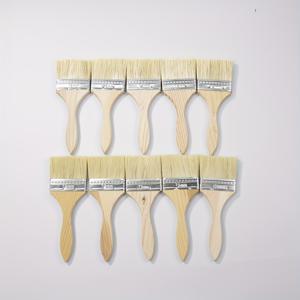 TEMU 페인트 브러시 10개 세트, 천연 단단한 나무 손잡이, 3인치 - 오일 및 수성 페인트, 스테인, 바니쉬 및 래커에 적합