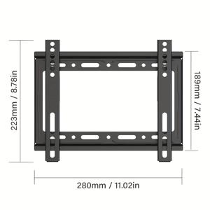 TEMU 범용 TV 거치대, 14~65인치 TV용 고강도 금속 벽 브래킷에 적합 - 도난 방지 안전 나사, 듀얼 후크 디자인, VESA 10X10 Cm / 40X40 Cm, 최대 하중 100 Lbs (45.5 Kg) - 가정 및 사무실 장식