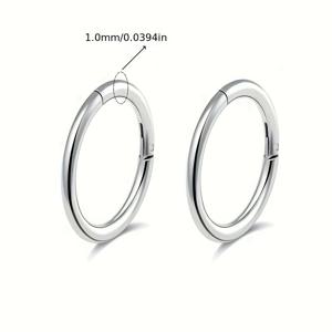 TEMU 316L 스테인리스 스틸 피어싱 링 2개 세트, 립, 코, 귀, 연골, 스파이럴, 해머 바늘 피어싱 링에 적합