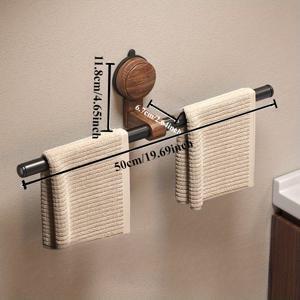 TEMU 다기능 흡착 컵 수건 걸이 1개, 빈티지 스타일, 드릴 불필요, 욕실에 적합, 수건 걸이 싱글 바 욕실 수건 걸이, 걸이, 수건 랙