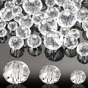 TEMU 3/ 4/ 6/ 8mm 1200/ 1200/ 800/ 650개 투명 화이트 오스트리아 각진면 수정 인조 구슬 루즈 스페이스드 비즈 주얼리 제작 DIY 팔찌 액세서리