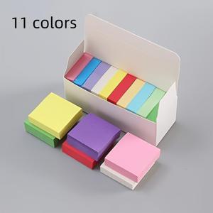 TEMU 1100개 스티커 메모 세트 - 11가지 색상, 쉬운 착착 메모패드, 다양한 사이즈 (사무실, 학교, 가정용) - 빠른 메시지 & 알림 팩 - 학생, 선생님, 직장인을 위한