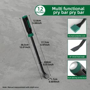TEMU 산업용 프라이 바, 두꺼운 미끄럼 방지 고무 핸들이 있는 자동차 및 전기차 타이어 레버, 다기능 수공구