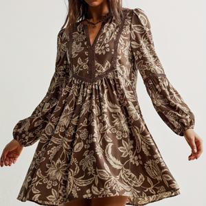 TEMU 커피 드레스 스타일 비치웨어 하와이안 뮤직 페스티벌 트로피컬 바캉스