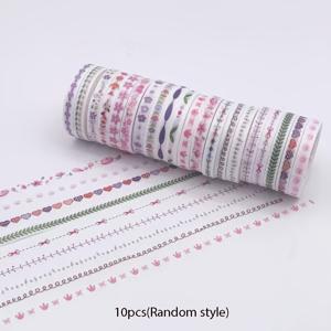 TEMU 빈티지 와시 테이프 세트 5mm, 초미세 장식 접착 마스킹 테이프, 장식 와시 테이프, 구분 라인용 테이프, 공예, 스크랩북, 미술 저널 및 신학기 프로젝트에 적합