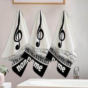 TEMU 1개 맞춤형 이름 타월, G-클레프 패턴 카툰 애니메이션 손가락 타월, 디자인, 욕실 타월, 빠른 건조 흡수 타월, 노르딕 스타일 타월. 기념일, 여행, 파티, 선물에 적합. 추수감사절, 크리스마스, 새해, 할로윈, 부활절, 발렌타인데이에 이상적. 친구와 가족을 위한 완벽한 선물