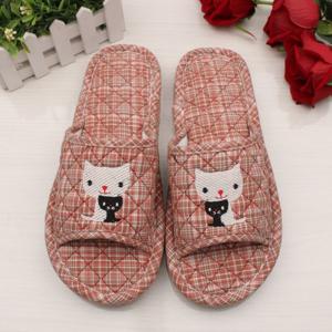 TEMU [] 3중쿠션 코튼 세겹 멋쟁이 신사 고양이 실내화 거실화 퀼트 슬리퍼 층간소음 거실화