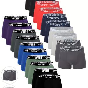 TEMU 6개 랜덤 남성용 솔리드 컬러 롱 팬티, 통기성 빠른 건조 탄력성 허리밴드 스포츠 팬츠, 일상복 및 운동 피트니스에 적합, 편안하고 슬림핏 남성용 롱 팬티, 웨딩에 적합