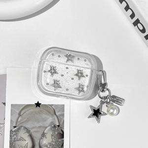 TEMU 에어팟 프로3/에어팟 4/3/2/에어팟 프로2 무선 이어폰 호환 스타일리시 팬텀 펜타그램 헤드폰 케이스. 생일, 크리스마스 선물로 가족, 친구, 동급생, 남자친구 또는 여자친구에게 좋은 선물입니다.