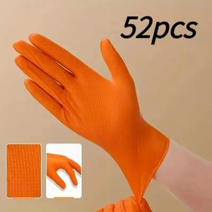 TEMU 52개입, XL/L/M/S 사이즈, 8 Mil 두께 니트릴 장갑, 가정용 니트릴 장갑, 일회용 텍스처 니트릴 장갑, 욕실, 타투, 가정 청소, 애완 동물 목욕, 휴일 선물, 개인 관리 용품에 적합