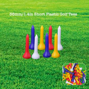 TEMU 50개 다채롭고 내구성 있는 플라스틱 숏 골프 티, 36mm/42mm/49mm 다중 사이즈 플라스틱 골프 티, 크리스마스용 잃어버리지 않는 숏 골프 티 1세트, 골퍼를 위한 선물, 골프 액세서리