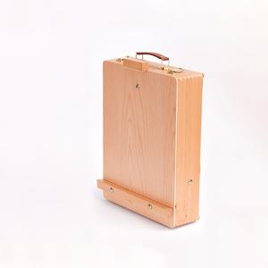 TEMU Sea Freight Bview 미술 용품함 이젤 스케치박스 페인팅 보관함, 드로잉 및 스케치용 학생용 높이 조절 목재 탁상 이젤 (페인팅 이젤 박스)