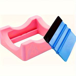 TEMU 실리콘 핑크 유리 컵 홀더 내장 슬롯 및 펠트 엣지 스크레이퍼 포함, 비닐 데칼용 유리 컵 홀더, 병 유리 컵 액세서리 에폭시 레진 컵 (핑크) - 충전되지 않음, 고무질감, 스포츠 물병, 스포츠 물병 액세서리 | 현대적인 유리 홀더 | 내구성 있는 실리콘 소재, 유리 컵 홀더