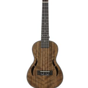 TEMU IRIN UK2660 26인치 월넛 우쿨렐레, 패딩 처리된 흰색 테두리 및 블랙