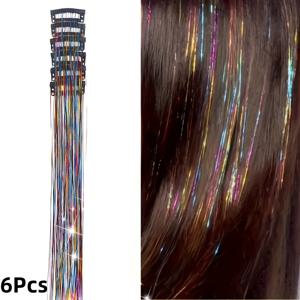 TEMU 6개 세트 반짝이는 헤어핀 벨벳 헤어 장식 - 스파클링 클립 스타일 헤어, 여성 크리스마스 선물로 최고의 선택, 새해 선물로 최고의 선택